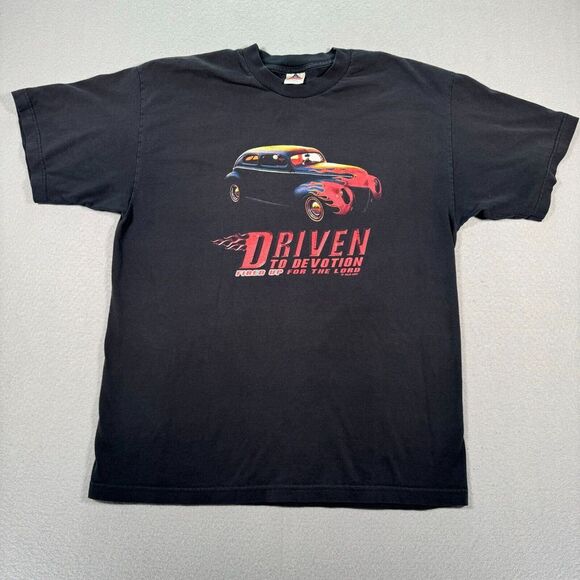 Alstyle Other - Vintage Driven to Devotion T-Shirt Mens XL Black Graphic Printed Tees Streetwear